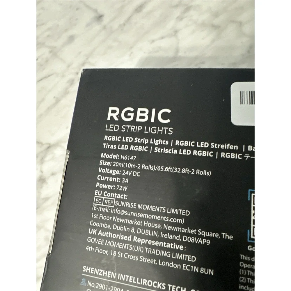 Govee RGBIC LED Strip Lights, 65.6ft WiFi Colorful Lighting  LED Model‎ H6147